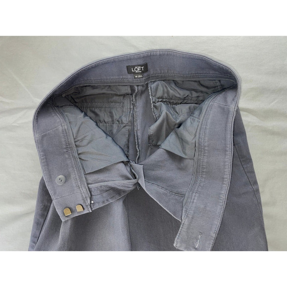 Ann Taylor Loft Petites Crop Weekend Chino Pants. Washed Gray, Women's 4P. EUC!! - Picture 3 of 5